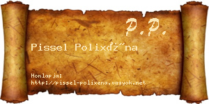 Pissel Polixéna névjegykártya